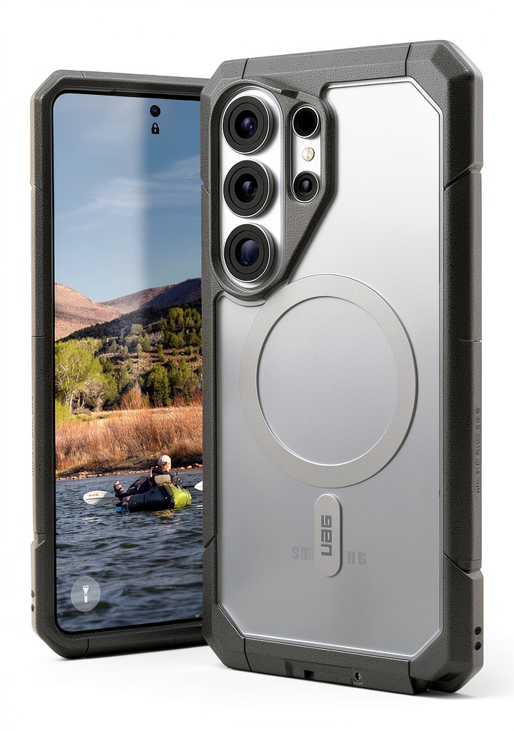 UAG Trooper Rugged Case Military Drop Protection Translucent showing wear after months of use