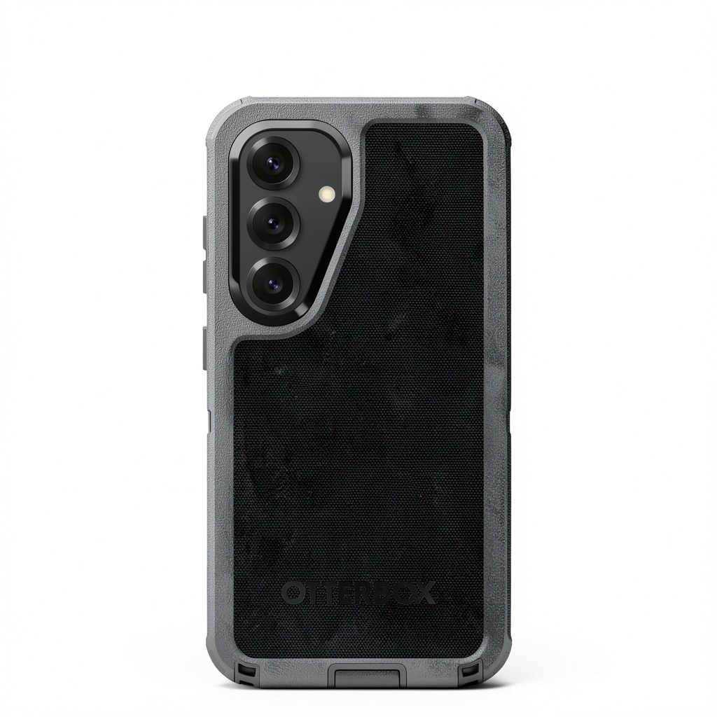Defender Series Galaxy S25 case showing tri-layer design and texture