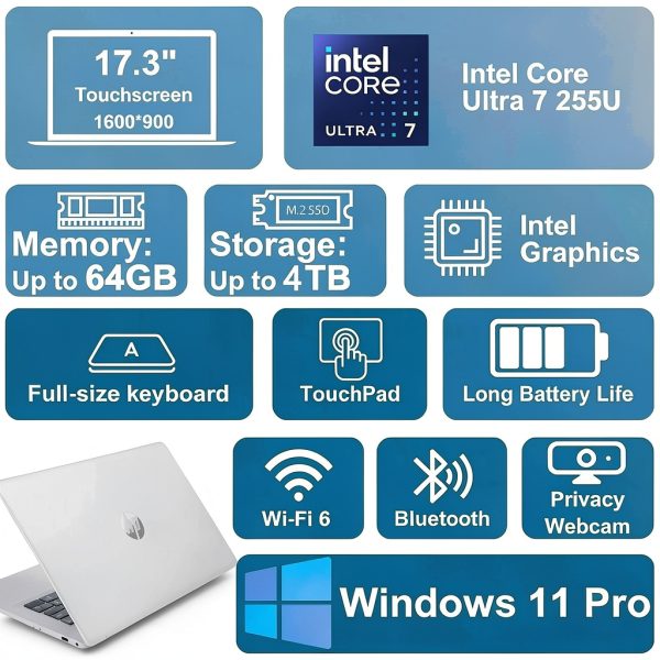 HP 17.3 Touchscreen Laptop Intel Core Ultra 7 32GB RAM 2TB-1