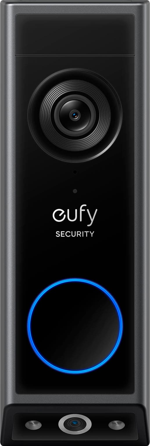 Installing eufy Smart Wi Fi E340 2K Video Doorbell Dual Cameras Black on a wooden desk