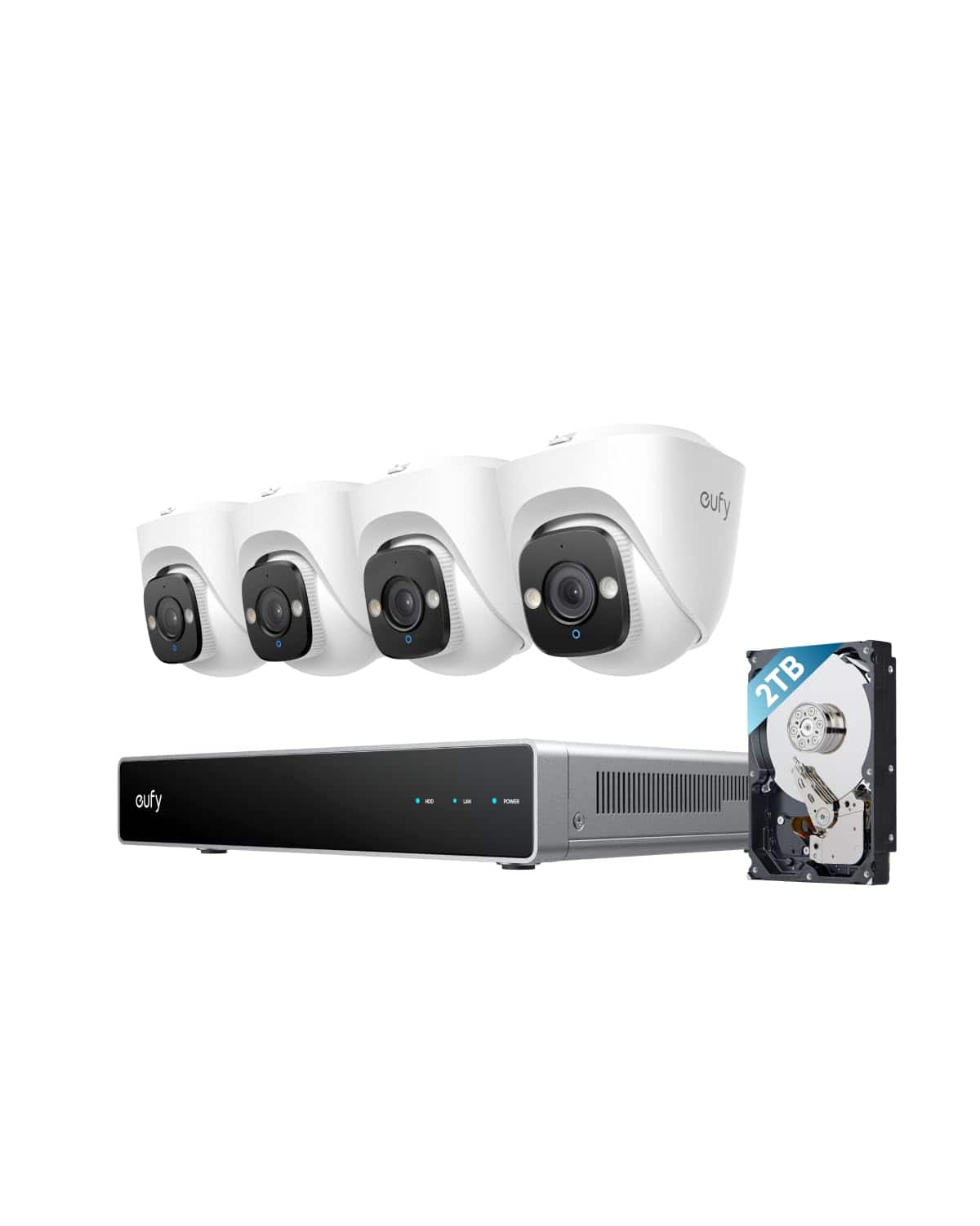Installing Eufy PoE Security Camera 4K Color Night Vision AI Detection on a suburban house exterior