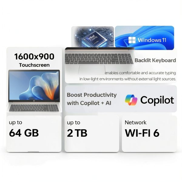 HP 17.3 Touchscreen Laptop Intel Core Ultra 5 32GB RAM 2TB-1