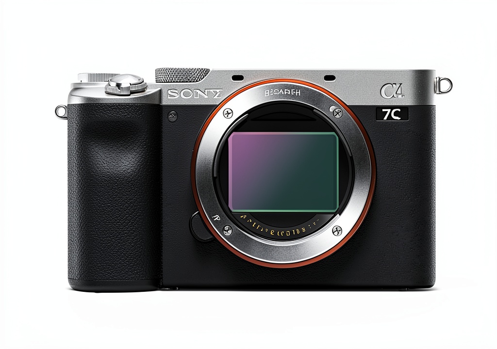 Sony Alpha 7C camera in hand showing compact design