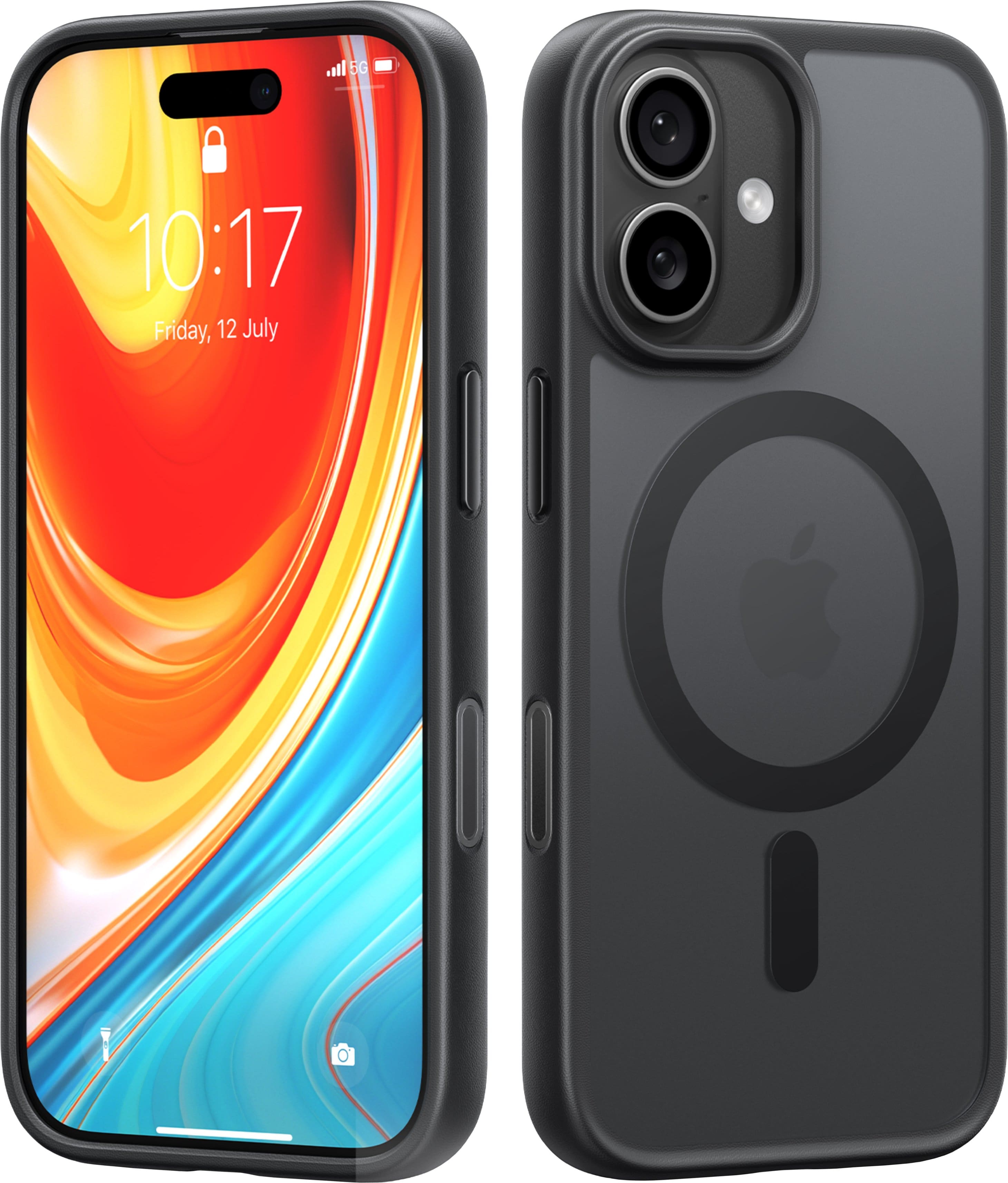 Installing Guardian Magnetic Case iPhone 17 ergonomic grip on a wooden desk