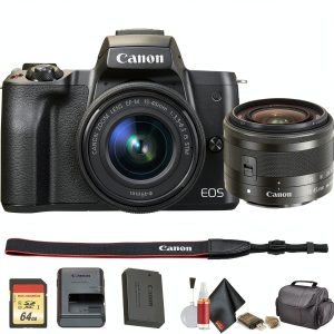 Canon EOS M50 Mirrorless Camera 24MP 4K Video Bundle-0