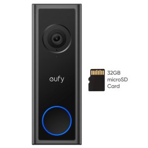 eufy Smart Wi Fi C30 2K Wireless Video Doorbell Black-0