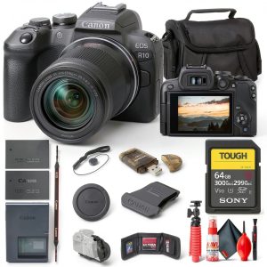 Canon EOS R10 Mirrorless Camera 24MP APS-C 4K Video Bundle-0
